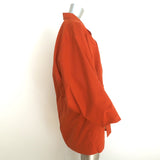 Moon Young Hee Double Breasted Coat Burnt Orange Cotton Size 38 Oversize Jacket