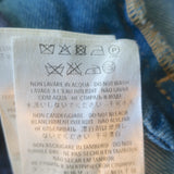 Gucci Cropped Skinny Flare Cuffed Jeans Light Blue Denim Size 40