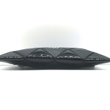 Chanel 2003 CC Chain Strap Flat Bag Black Triangle Quilted Patent & Leather