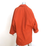 Moon Young Hee Double Breasted Coat Burnt Orange Cotton Size 38 Oversize Jacket