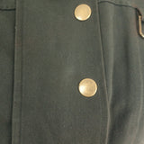 Givenchy Belted Snap-Front Sleeveless Dress Olive Cotton Twill Size 38