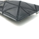 Chanel 2003 CC Chain Strap Flat Bag Black Triangle Quilted Patent & Leather