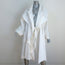 Moon Young Hee Tie-Front Hooded Coat White Draped Cotton Size 38
