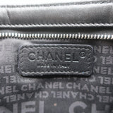 Chanel 2003 CC Chain Strap Flat Bag Black Triangle Quilted Patent & Leather
