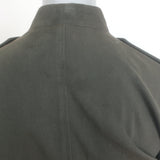 Givenchy Belted Snap-Front Sleeveless Dress Olive Cotton Twill Size 38