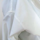 Moon Young Hee Tie-Front Hooded Coat White Draped Cotton Size 38