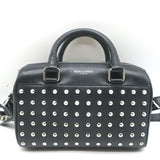 Saint Laurent Toy Duffle Black Studded Leather Chain Strap Crossbody Bag