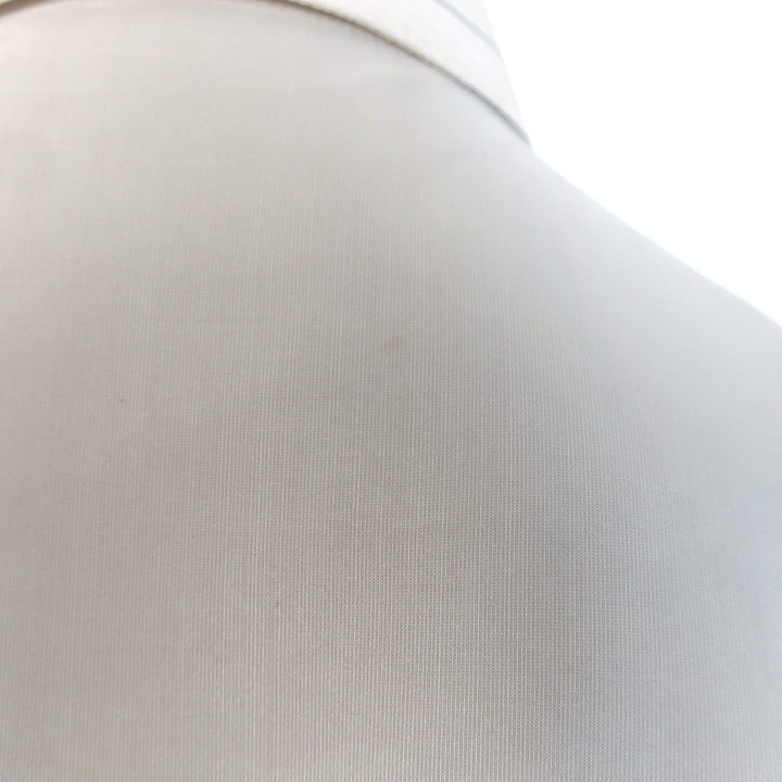 Christian Dior Striped-Bib Button Down Blouse Ivory Silk Size US 4