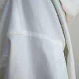 Moon Young Hee Tie-Front Hooded Coat White Draped Cotton Size 38