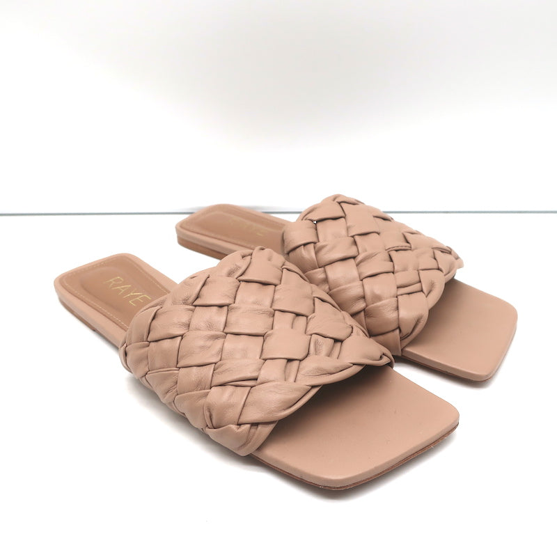 Chloe Scalloped Crisscross Flat Sandals Nude Leather Size 37 – Celebrity  Owned