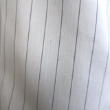 Christian Dior Striped-Bib Button Down Blouse Ivory Silk Size US 4