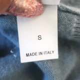 Brunello Cucinelli Cashmere Monili-Trim Sleeveless Sweater Blue Size Small