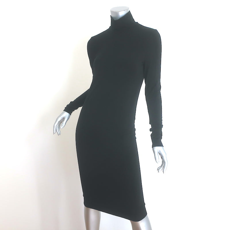 Wolford Aurora Turtleneck Dress Black Stretch Jersey Size Small