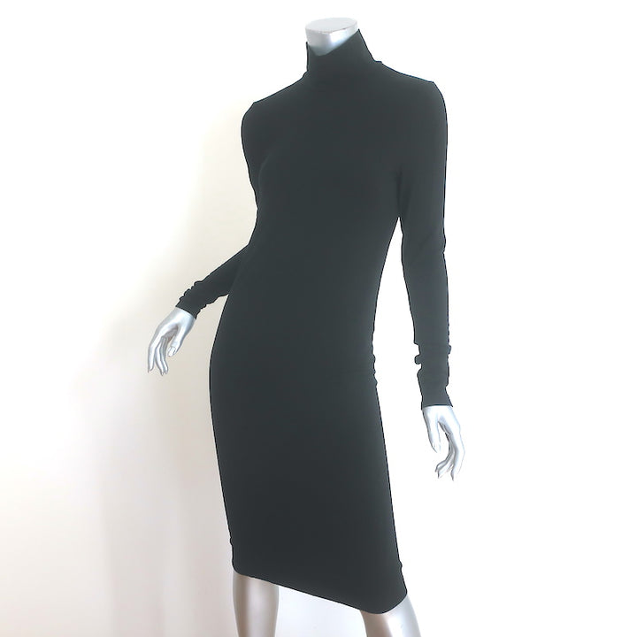 Wolford Aurora Turtleneck Dress Black Stretch Jersey Size Small
