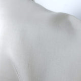 Christian Dior Striped-Bib Button Down Blouse Ivory Silk Size US 4
