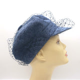 Christian Dior Arty Veil Denim Cap Blue Cotton Size 57