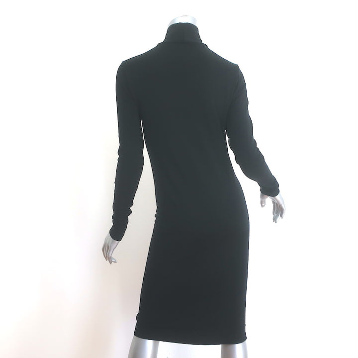 Wolford Aurora Turtleneck Dress Black Stretch Jersey Size Small