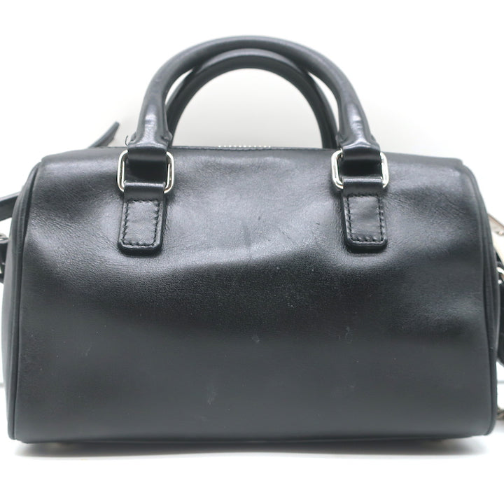 Saint Laurent Toy Duffle Black Studded Leather Chain Strap Crossbody Bag
