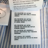 Prada Logo-Embroidered Striped Shirt & Pleated Skirt Set Blue/White Size 44