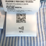 Prada Logo-Embroidered Striped Shirt & Pleated Skirt Set Blue/White Size 44