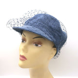 Christian Dior Arty Veil Denim Cap Blue Cotton Size 57