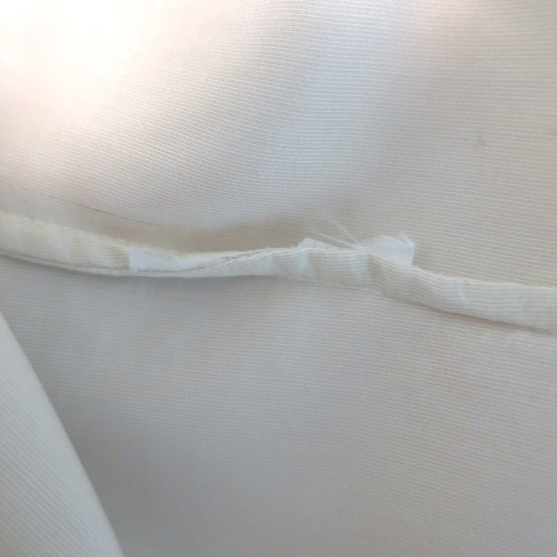 Christian Dior Striped-Bib Button Down Blouse Ivory Silk Size US 4
