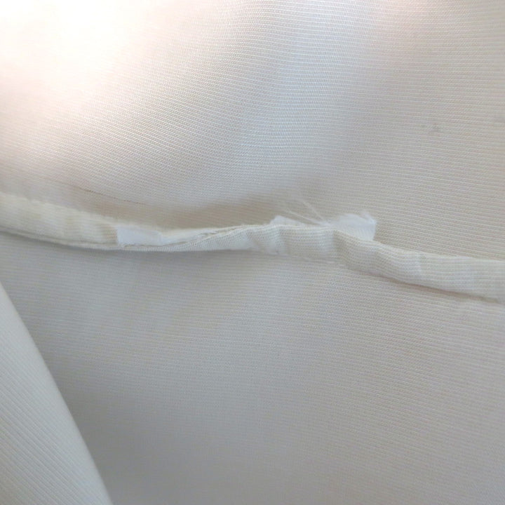Christian Dior Striped-Bib Button Down Blouse Ivory Silk Size US 4