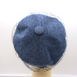 Christian Dior Arty Veil Denim Cap Blue Cotton Size 57