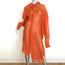 Moon Young Hee Asymmetric Midi Shirtdress Orange Silk Organza Size 38