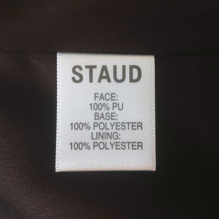 Staud Madden Vegan Leather Blazer Dark Brown Size Small One-Button Jacket
