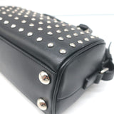 Saint Laurent Toy Duffle Black Studded Leather Chain Strap Crossbody Bag