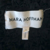 Mara Hoffman Evelyn Ruffled One-Shoulder Popcorn Midi Dress Black Size Small