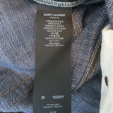 Saint Laurent Janice High Waist Straight Leg Jeans Indigo Denim Size 28