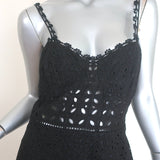 Charo Ruiz Julie Ruffled Broderie Anglaise Midi Dress Black Size Medium