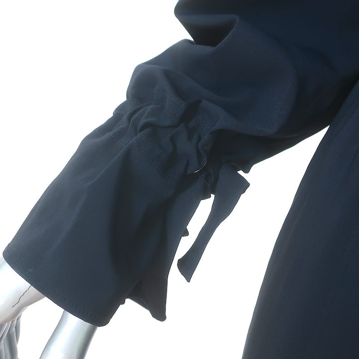 A.L.C. Bristol Drawstring Trench Coat Navy Stretch Wool Size 2