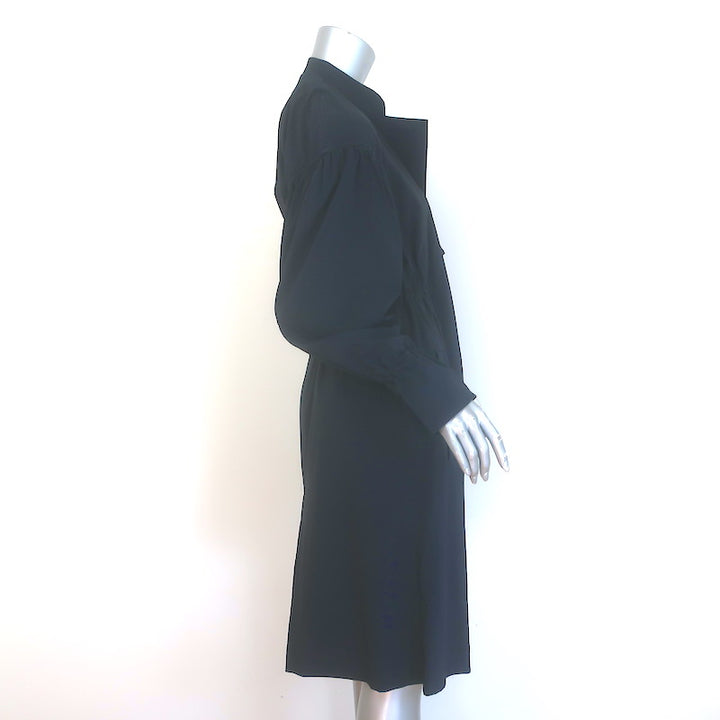 A.L.C. Bristol Drawstring Trench Coat Navy Stretch Wool Size 2