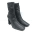 Reformation Edie Leather Sock Boots Black Size 8