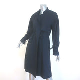 A.L.C. Bristol Drawstring Trench Coat Navy Stretch Wool Size 2