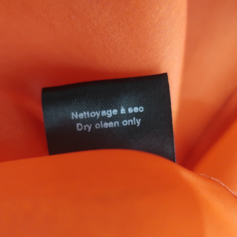 Moon Young Hee Asymmetric Midi Shirtdress Orange Silk Organza Size 38