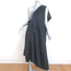 Moon Young Hee Asymmetric Midi Dress Black Wool-Silk Size 38