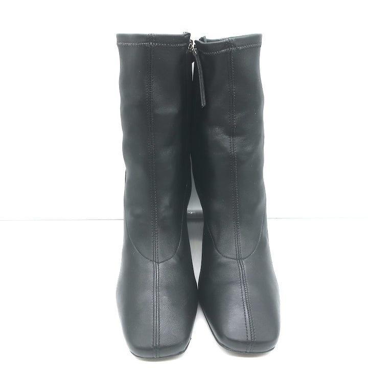 Reformation Edie Leather Sock Boots Black Size 8