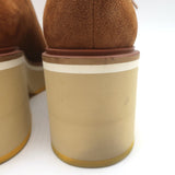 Robert Clergerie Anja Suede Platform Derby Shoes Caramel Suede Size 39