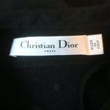 Christian Dior Swiss Dot Tulle Blouse Black Size US 2 Short Sleeve Shirt