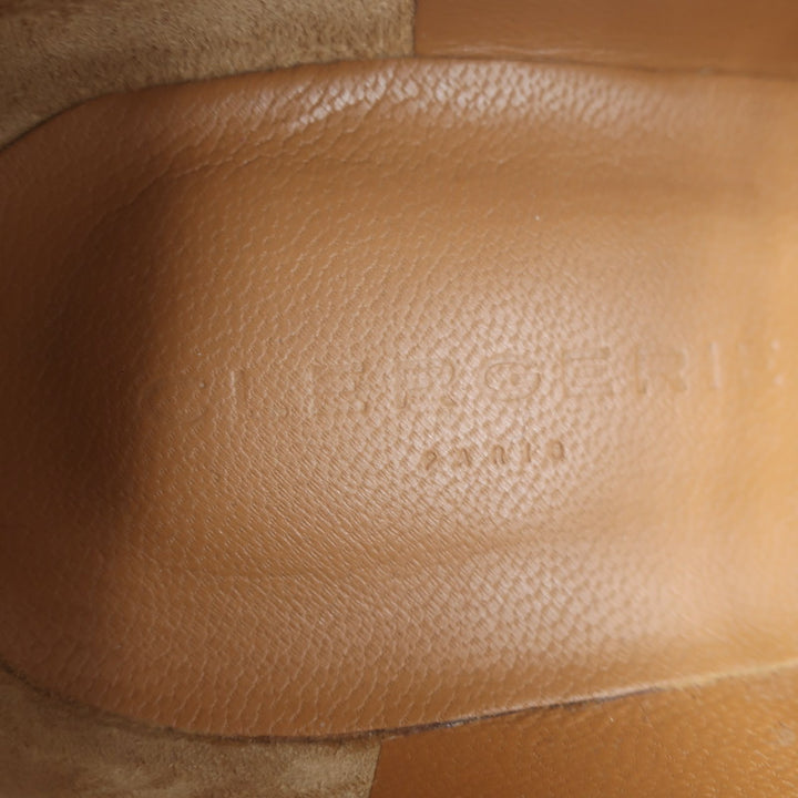 Robert Clergerie Anja Suede Platform Derby Shoes Caramel Suede Size 39