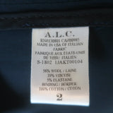 A.L.C. Bristol Drawstring Trench Coat Navy Stretch Wool Size 2