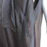 Moon Young Hee Asymmetric Midi Dress Black Wool-Silk Size 38