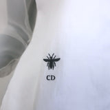 Christian Dior Cotton-Paneled Organza Blouse White Size 36 Button-Up Shirt NEW