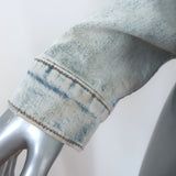 MOTHER The Big Shorty Jean Jacket Saved By The Bell Light Denim Size Large