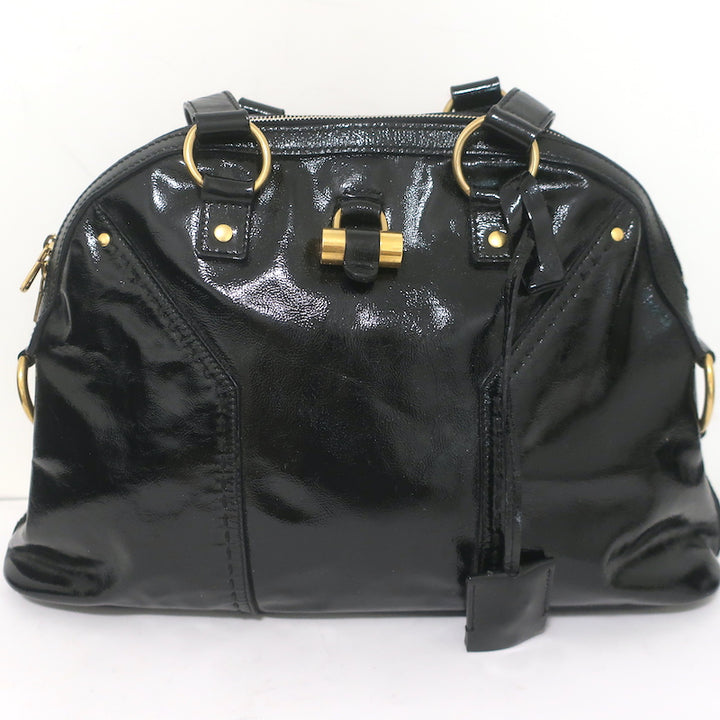 Yves Saint Laurent Muse Bag Black Patent Leather
