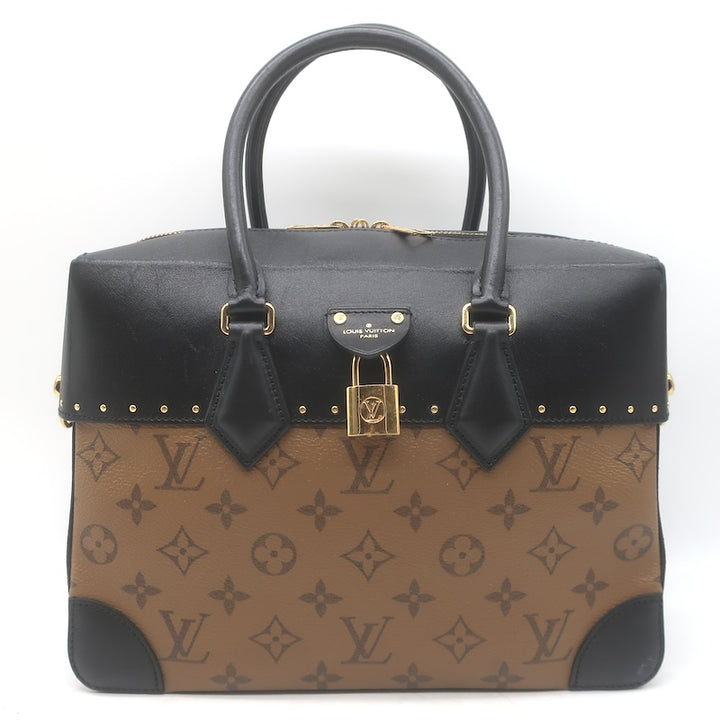 Louis Vuitton City Malle MM Bag Brown/Black Monogram Reverse Canvas